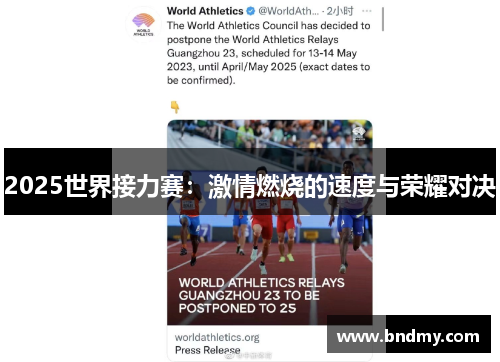 2025世界接力赛：激情燃烧的速度与荣耀对决